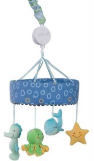   Sea Horse Nautical Themed Baby Boy Nursery Crib Fish Musical Mobile