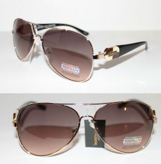 Louis V Eyewear Sunglasses luxury Black Gold Metal Classic Aviator 