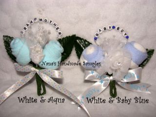 Baby Shower BABY SOCKS Corsage! Great Baby Shower Decorations/Favors!!