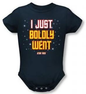 NEW Baby Infant Boy Girl SIZES Star Trek I Boldly Went Jumper Snapsuit 