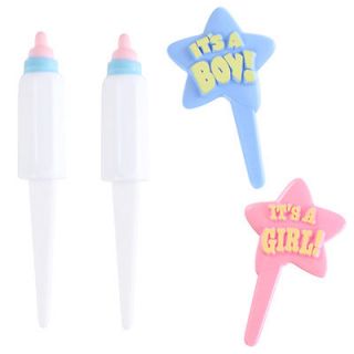 ITS A BOY/GIRL or BABY BOTTLE pics for CUP CAKE decorating 