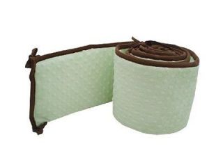 NEW American Baby Company Minky Dot Cradle Bumper with Chocolate Trim 