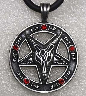 Sigil of Baphomet Laveya inverted Pentacle Pentagram star silver 