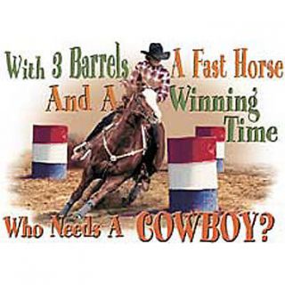 Barrel Racing Tshirt With 3 Barrels A Fast Horse Winning Time Who 