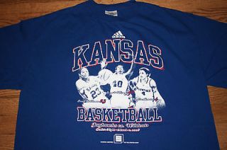   of Kansas Lady Jayhawks Basketball T shirt Adult Large NCAA Adidas