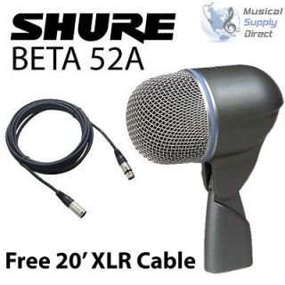   Beta 52A mic Bass Drum Microphone Beta52a. Brand New Mic w/ XLR Cable