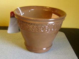 Lovely Light Weight Ceramic Mix Flower Pot, Chocolate Brown
