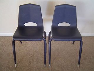 Kids chairs/School chairs Set of 2 , seat height 13.5 inches Navy 