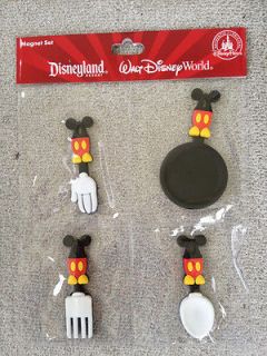 Disney Park Mickey Mouse Kitchen Tools Vinyl Magnet Set of 4 NEW