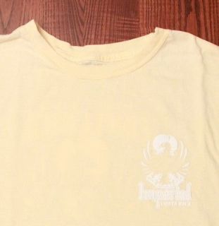   Coasta Rica Beer Brewery Beverages Yellow Damaged T Shirt Large