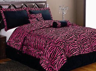hot pink zebra comforter in Bed in a Bag