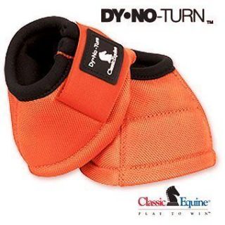 DY NO Ballistic No Turn Bell Boots Horse Tack ORANGE