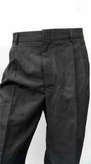 UTY Apparel Big & Tall Mens 42 Wool Slacks Pants Black Solid Designer 
