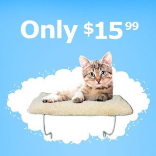 Cat Window Perch Indoor Kitty Bed Shelf Kitten Fleece Seat Furniture