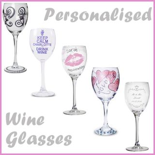   Wine Glasses ♦ 4 Designs   Ideal 18th,21st,30th Birthday Gift