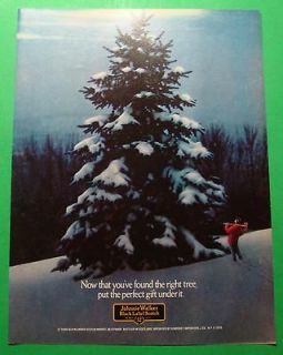   WALKER BLACK LABEL SCOTCH Ad Deco ArtTHE RIGHT CHRISTMAS TREE