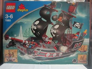 Lego Duplo Big Pirate Ship Boat Lot Set #7880 People New in Box 