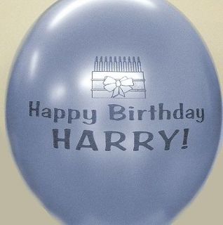 20 personalised Birthday balloons with 40 printed paper napkins
