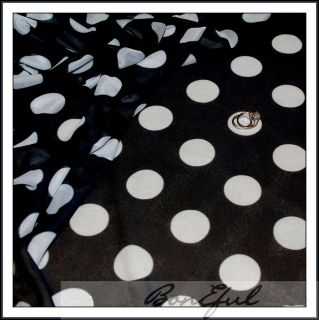 black and white polka dot table cloth