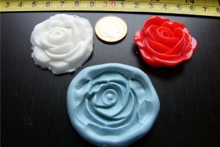 Red Rose Silicone mould Sugarpaste flower paste cup cake topper icing