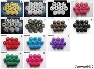   20pcs Large Mesh Bling Rondelle Ball Beads Pick your Colors & Sizes