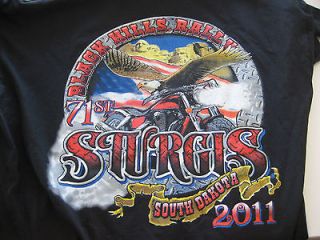 NWT Sturgis Black Hills Rally 2011 South Dakota T Shirt Size X Large