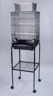   Cockatiel LoveBird Bird Cage with Stand 16x16x58H(#16​1658SA86S