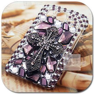 Gothic Cross Bling Gem Hard Skin Case Cover HTC A9191 Desire HD at&t 