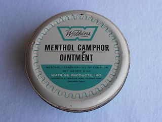   Menthol Camphor Ointment Tin, Old Medical Medicine Can, Oakland CA