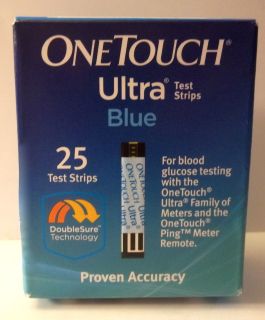   Blue Diabetic Blood Glucose Test Strips 25 .. Blood testing aid