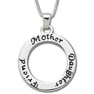 Gift for Mother Daughter Friend Open Circle Charm Sterling Silver 
