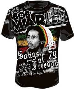 Licensed Bob Marley Songs Of Freedom 79 Big Print Adult Shirt S 3XL