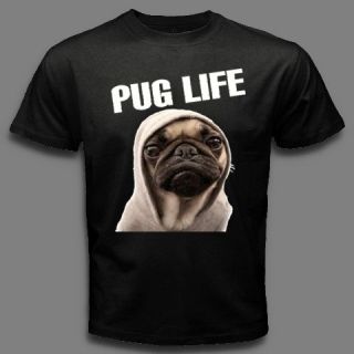   thug Hilarious Funny cute dog hip hop puppy Gangster black T SHIRT E53