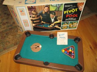 Vintage Milton Bradley Pivot Pool Game  Great Condition 1972 Edition 