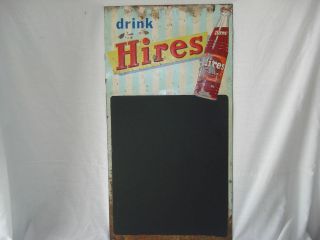 Vintage/Antique Hires Root Beer Tin/Metal Chalkboard/Menu Board Soda 