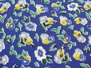 Laura Ashley Polyanthus Blue Yellow Floral Window Valance MADE IN USA