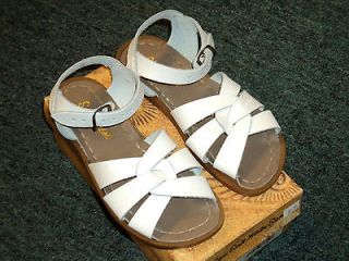New Salt Water Sandals,origin​al white leather ,toddler 5,NIB