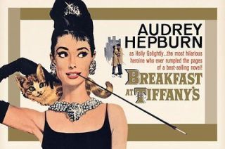 AUDREY HEPBURN Breakfast At Tiffanys GOLD MAXI POSTER