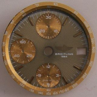 Breitling 1884 Chronograph wristwatch Dial & inner bezel 28,5 mm. & 30 