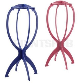 Travel Fold Up Stable Durable Plastic Wig Stand Display
