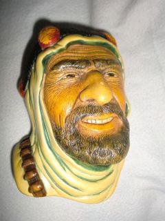   Naturecraft Youssef England Chalkware Character Head 1970 near Bossons