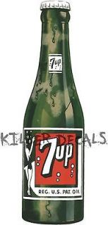 24 7UP 7 UP BOTTLE (7U207) COOLER POP soda coca cola machine decal