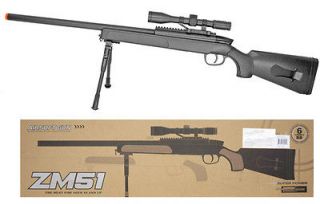 ZM51 Spring Powered Bolt Action Airsoft Sniper Rifle 415 FPS