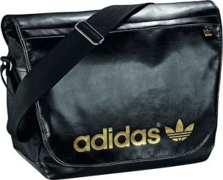 Adidas Adicolor Messenger Bag Black Gold Adidas Originals Trefoil NWT