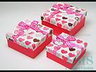 Cardboard gift box decors gift package pink bowknot heart shape GB 5