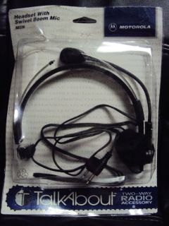 New Hands Free Headset With Swivel Boom Mic 4 Motorola Talkabout 2 way 