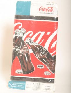   Collectible Red Coca Cola Coke Bottles Wall paper Border Flat Package