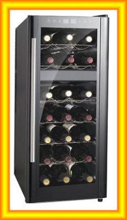21 Bottle Dual Zone Wine Cooler Chiller Refrigerator Beverage Fridge w 