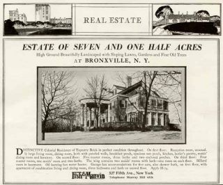 1924 AD FOR SALE OF BRONXVILLE, NY TAPESTRY BRICK HOME