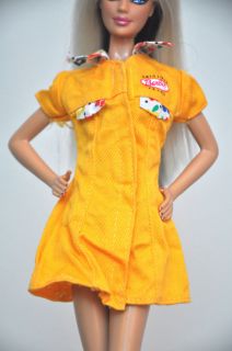 Barbie Doll Dress Sleeveless Short School Bus Yellow
